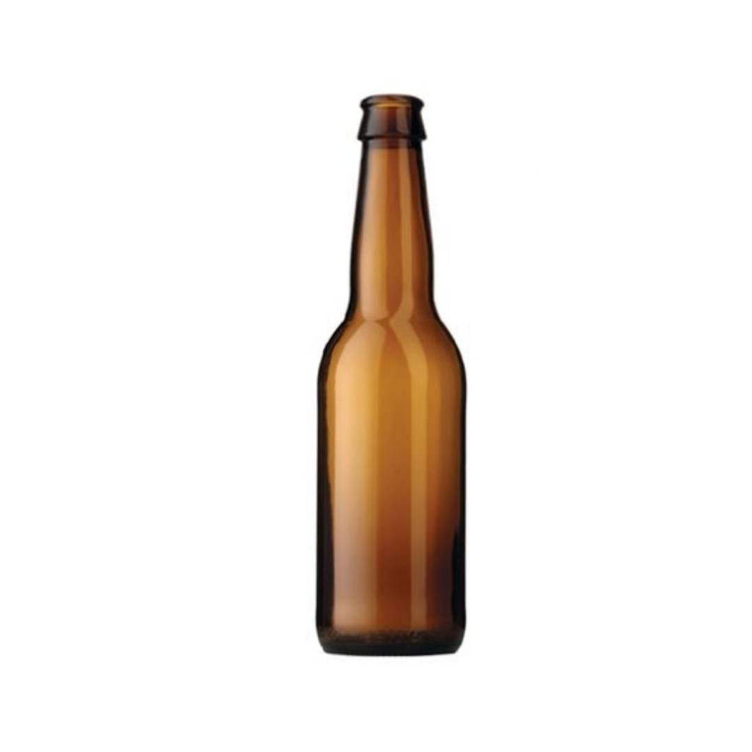 Amber ölflaska 330ml för hantverksöl