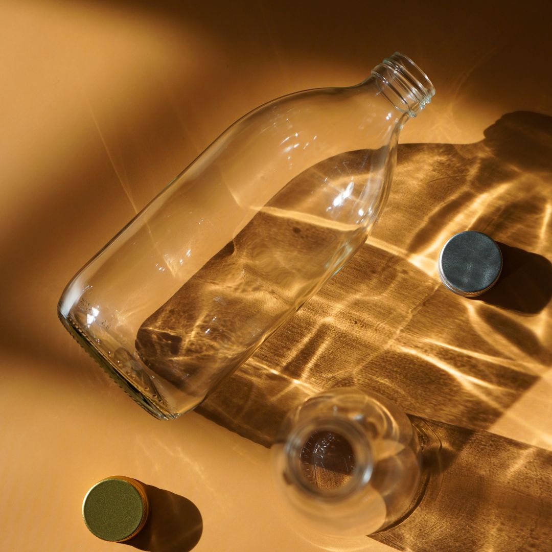 rund glasflaska Bohus 500ml för drycker och livsmedel