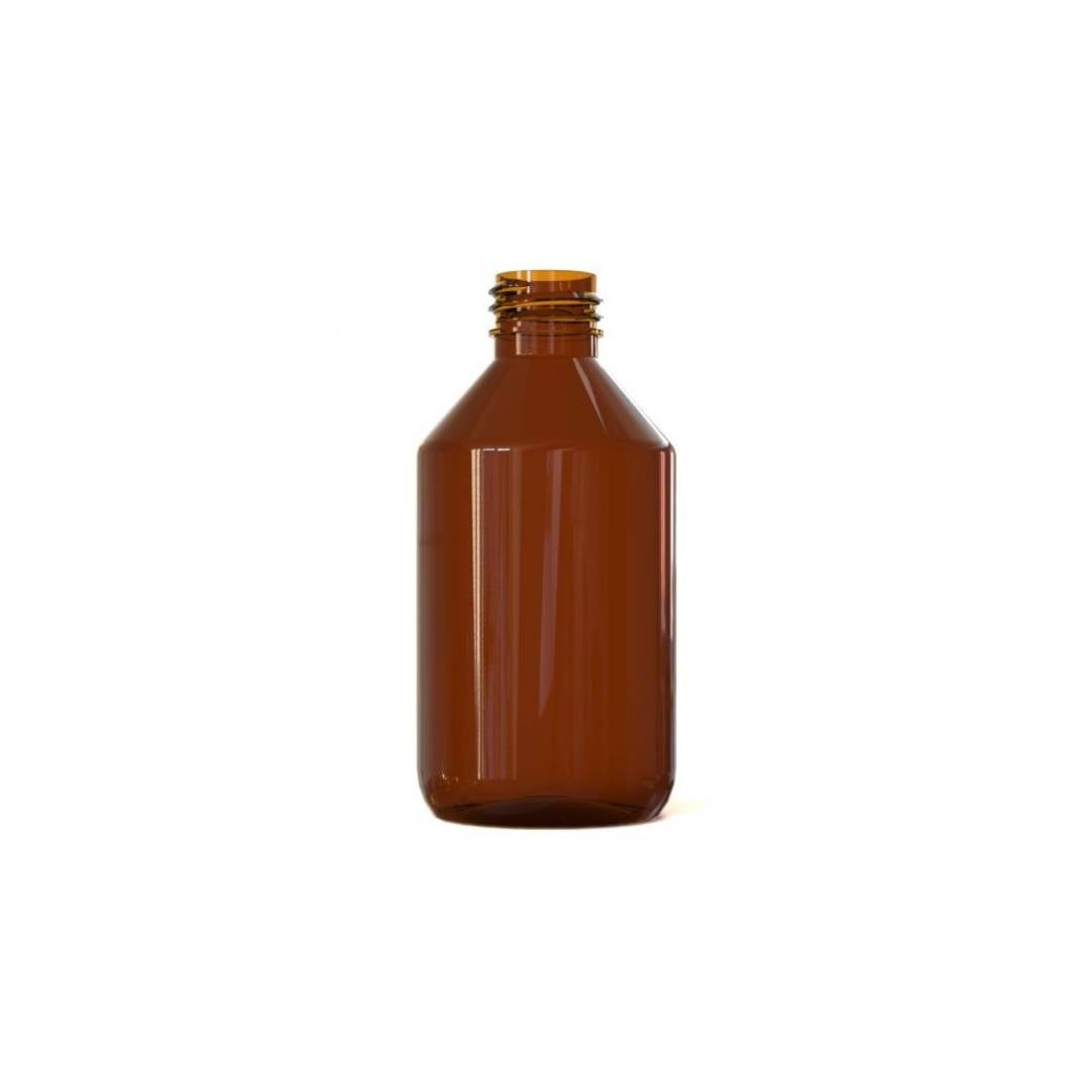 Brun rPET-flaska för juice och kalla drycker