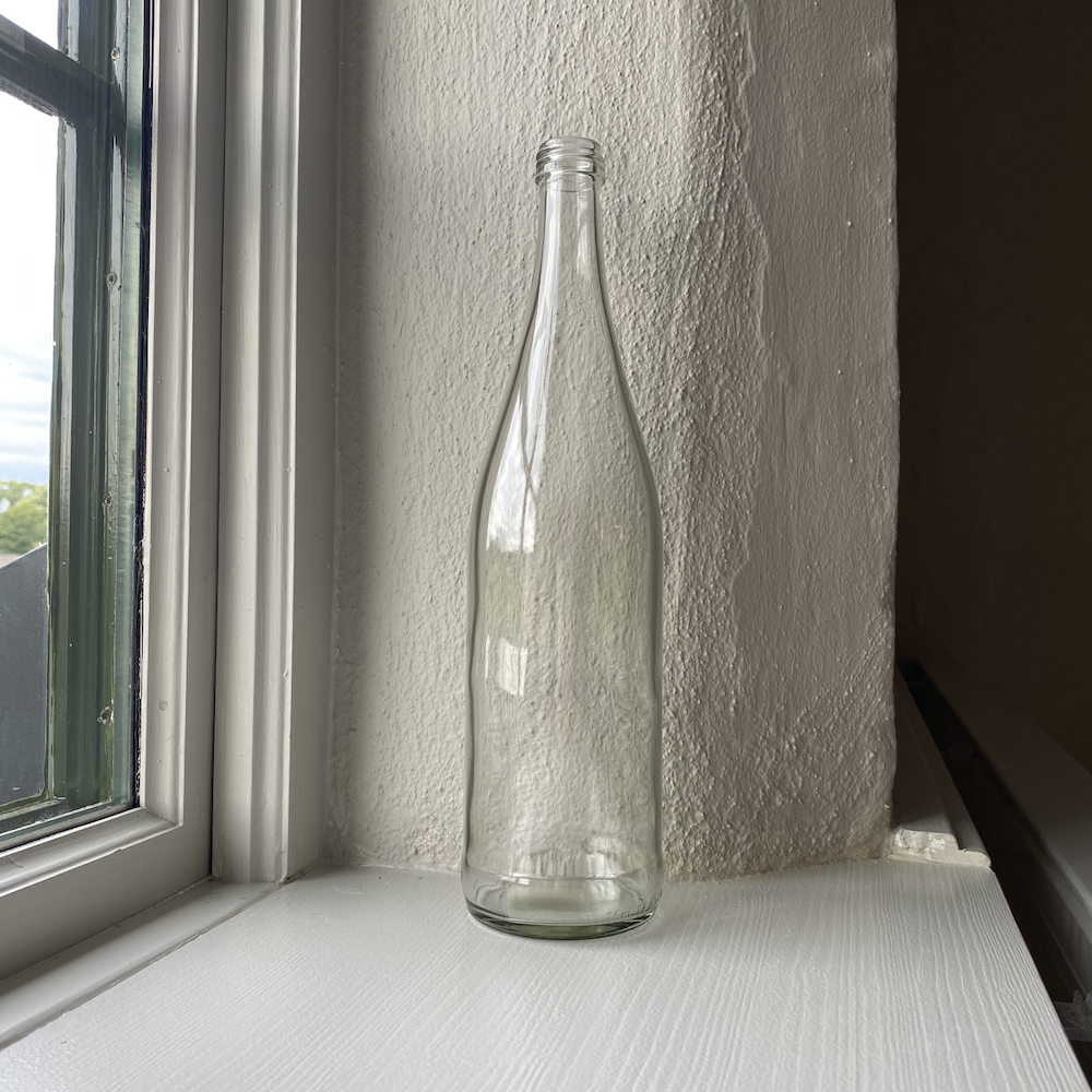 glasflaska för drycker och livsmedel