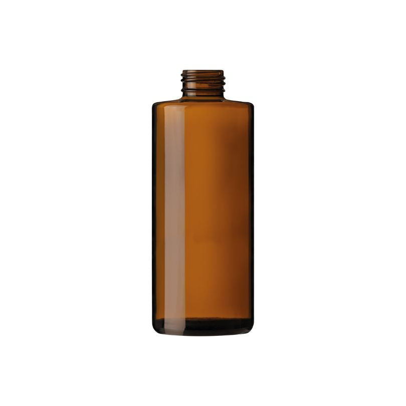 amber brun glasflaska till kosmetik 150 ml