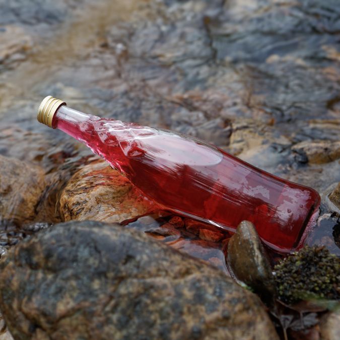 glasflaska för drycker och livsmedel