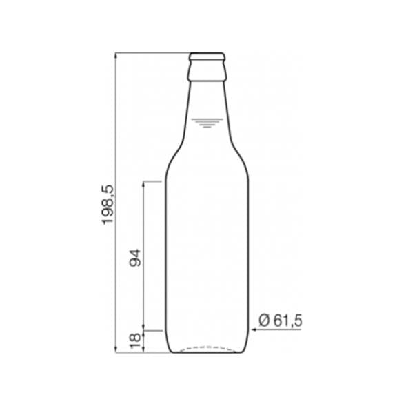 glasflaska 330ml för drycker och livsmedel