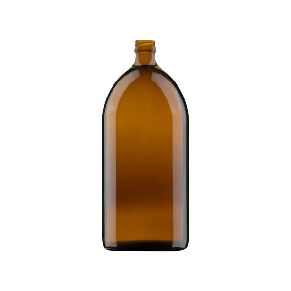 Brun glasflaska 120ml för drycker och livsmedel