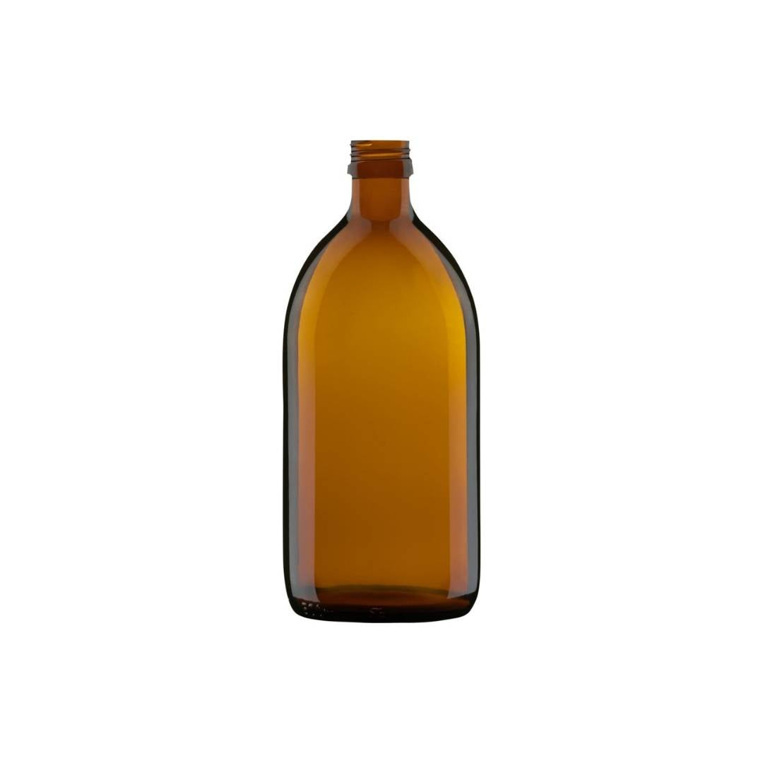 Brun glasflaska 105ml för drycker och livsmedel