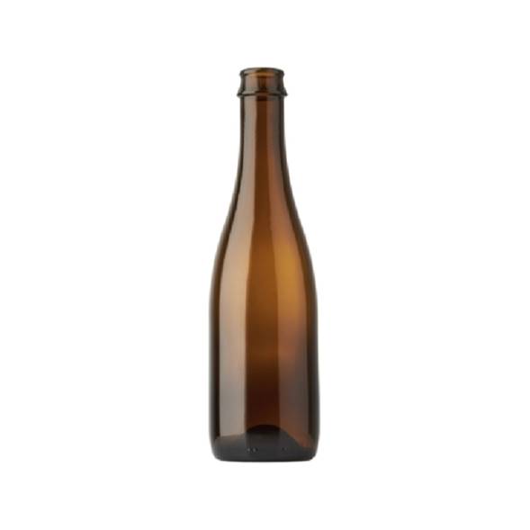 Amber glasflaska 375ml för vin, öl och cider