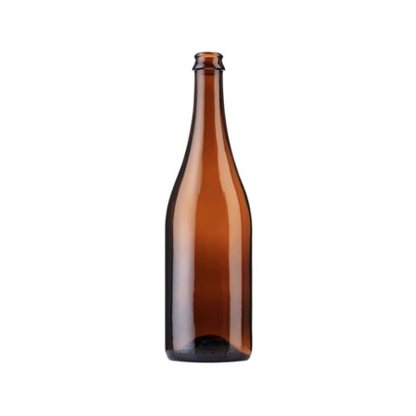 Amber ölflaska 750ml för hantverksöl