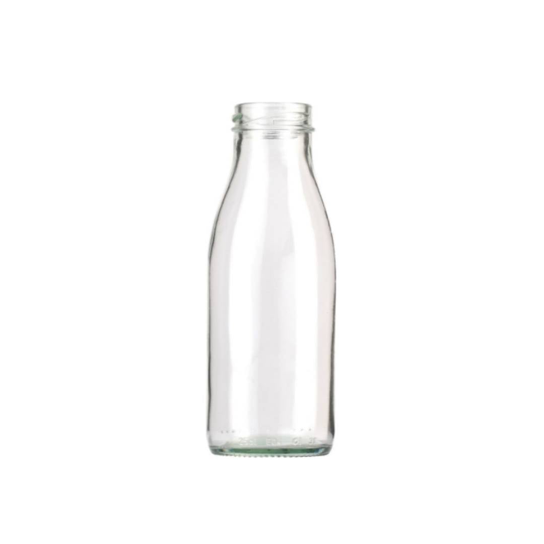 glasflaska 250ml med skruvkork för drycker och livsmedel