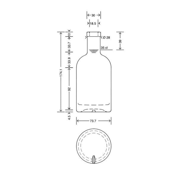 spritflaska för premiumdrycker