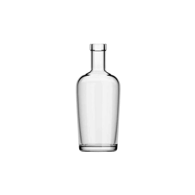 Transparent glasflaska 750ml för drycker och livsmedel