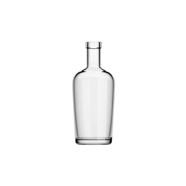 Transparent glasflaska 750ml för drycker och livsmedel