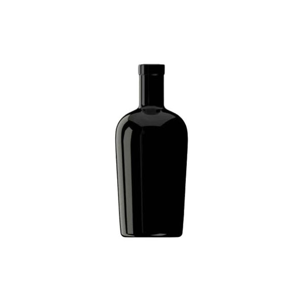 Svart glasflaska 1000ml för drycker och livsmedel