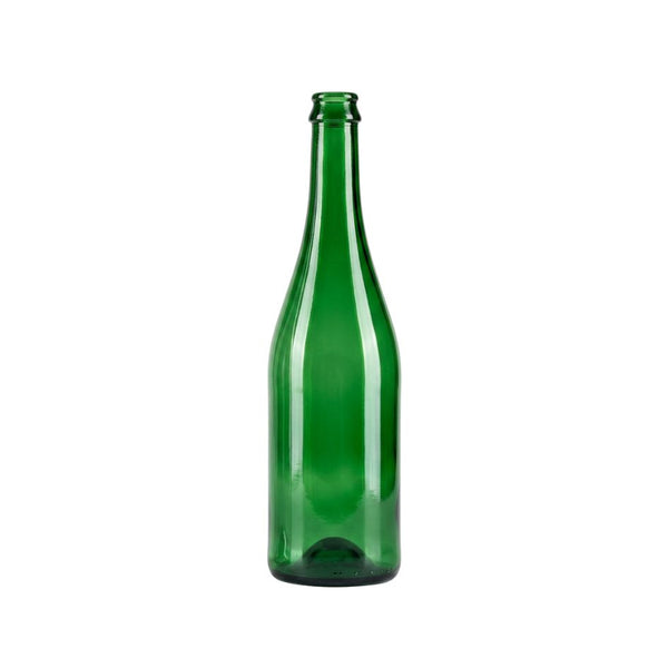 glasflaska till cider på 750 ml i grönt glas