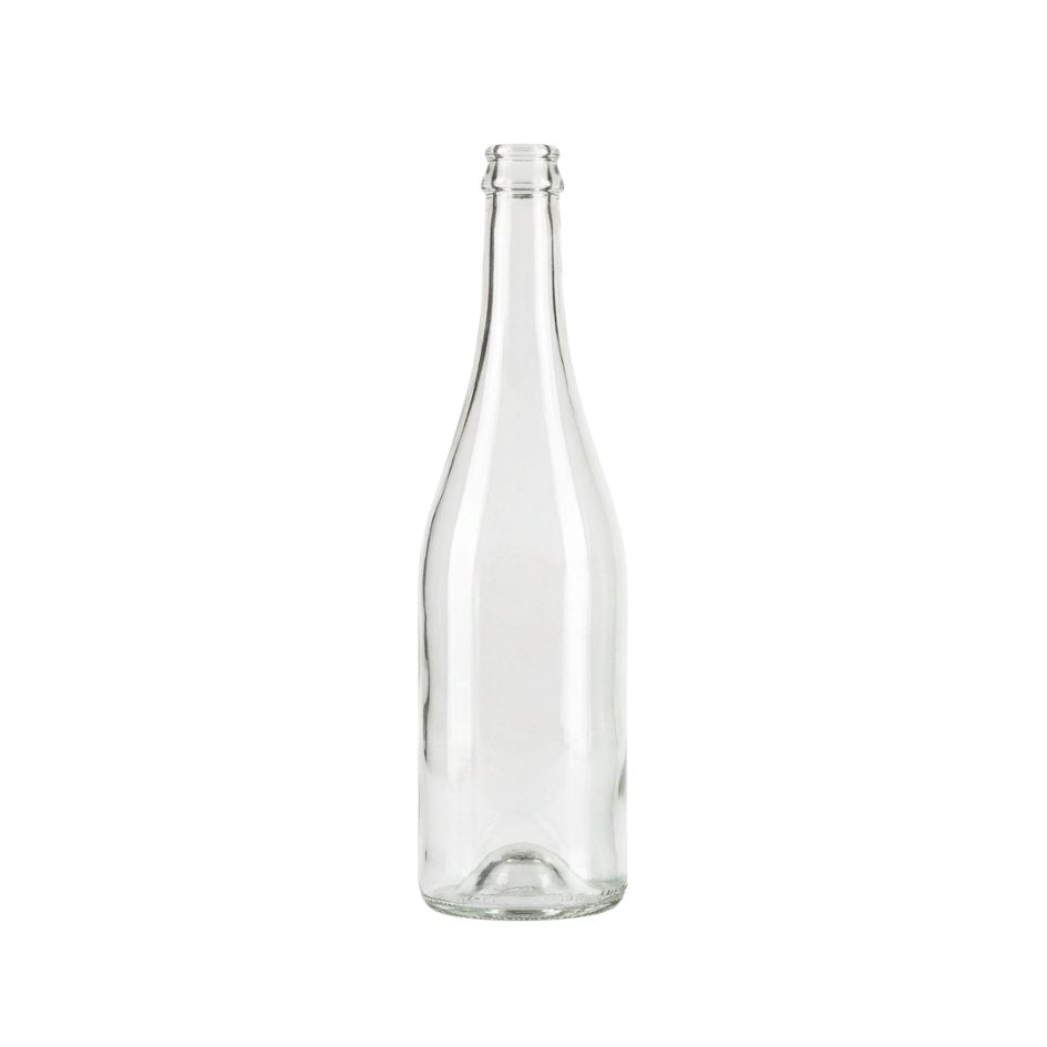 glasflaska till cider på 750 ml i klart glas