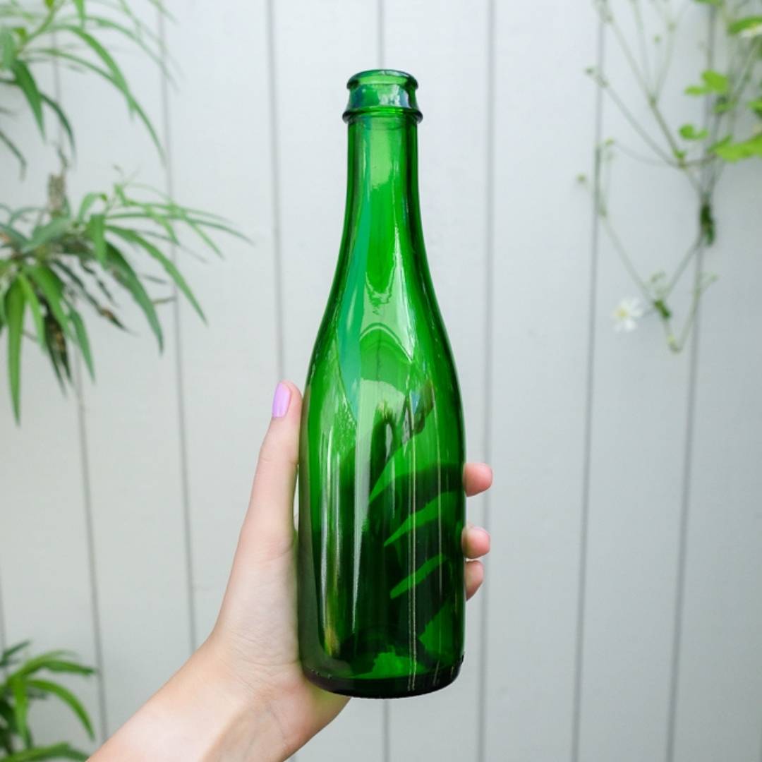 Grön glasflaska 375ml för cider, öl och vin