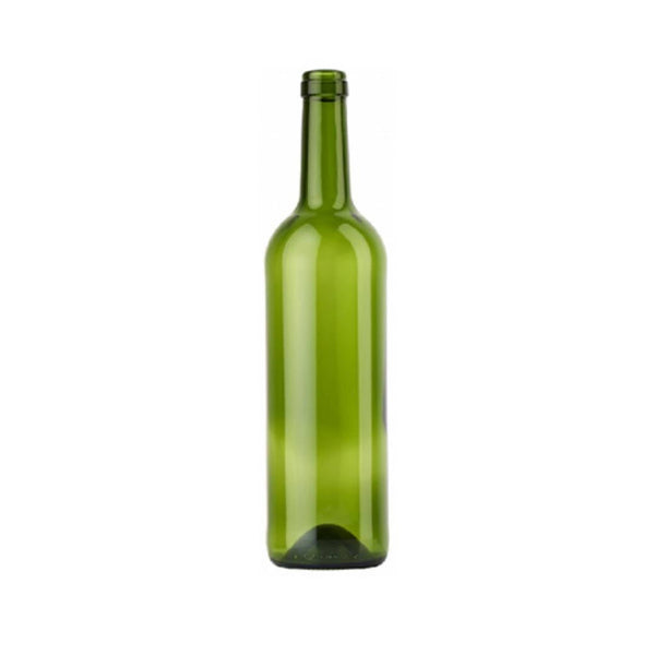 Grön glasflaska för drycker och livsmedel