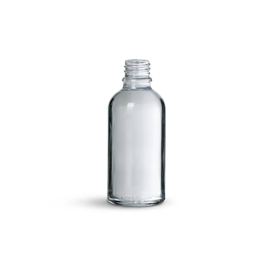 liten glasflaska 50ml för drycker och kosmetik