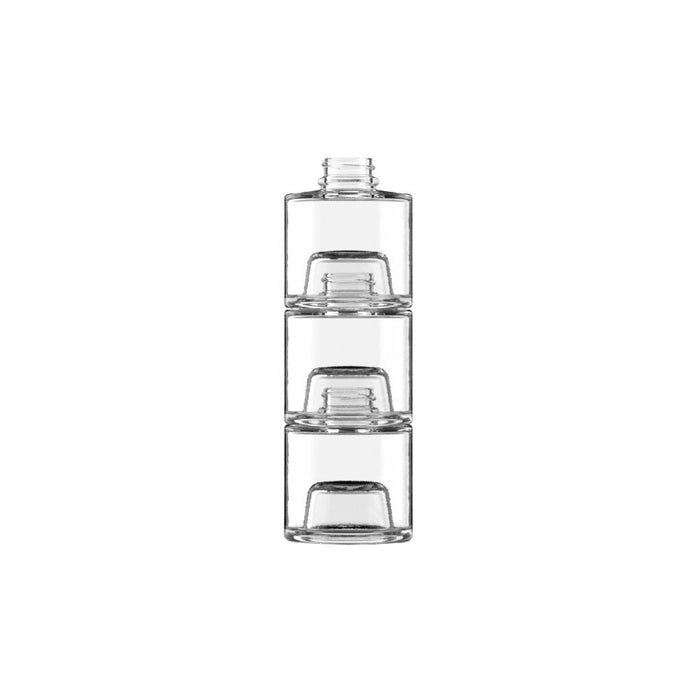 runda stapelbara flaskor i 100 ml