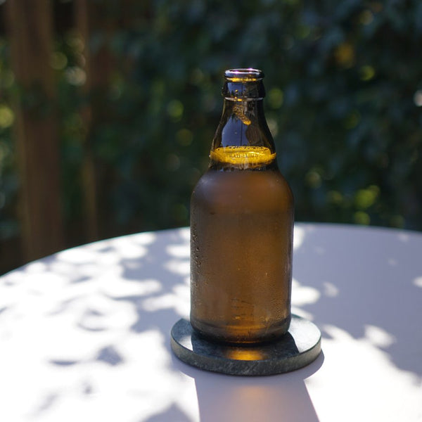 rund amber ölflaska 330 ml 