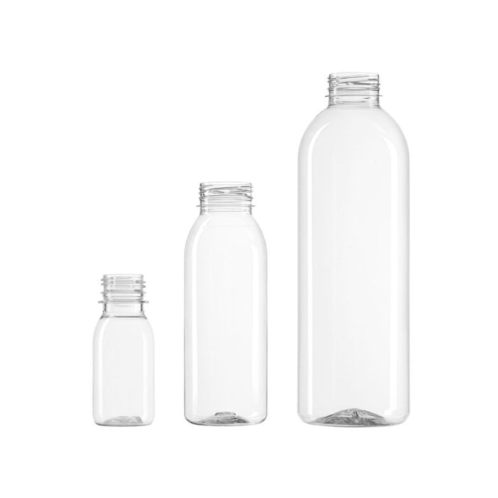smala flaskor i pet med 38 mm hals
