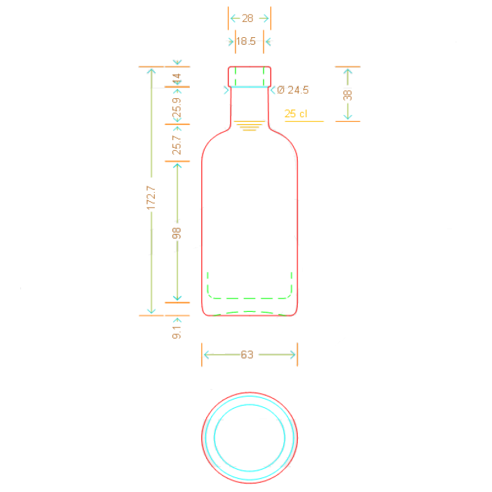 spritflaska 500ml för premiumdrycker