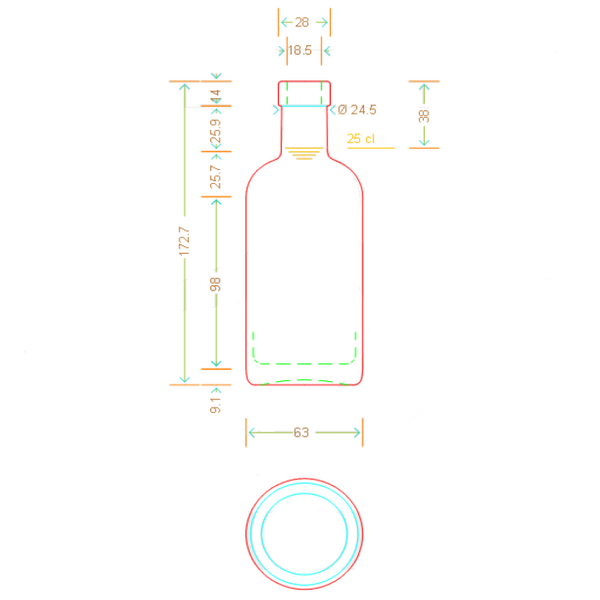 spritflaska 500ml för premiumdrycker