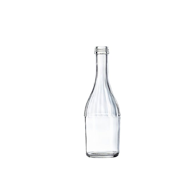 Transparent glasflaska 330ml för drycker och livsmedel