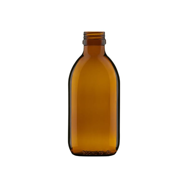 amber brun glasflaska Syrup till kosmetik 200 ml