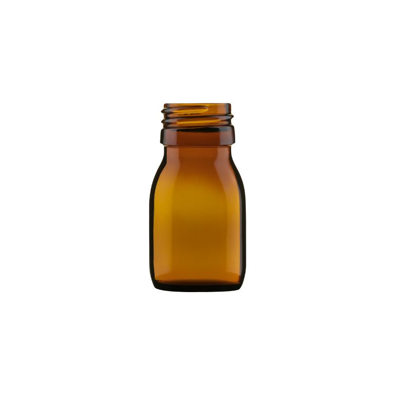 liten amber brun glasflaska Syrup till kosmetik 30 ml