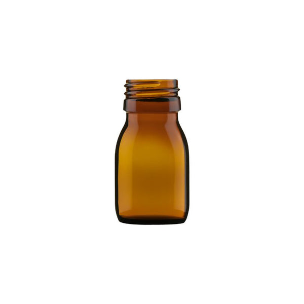 liten amber brun glasflaska Syrup till kosmetik 30 ml