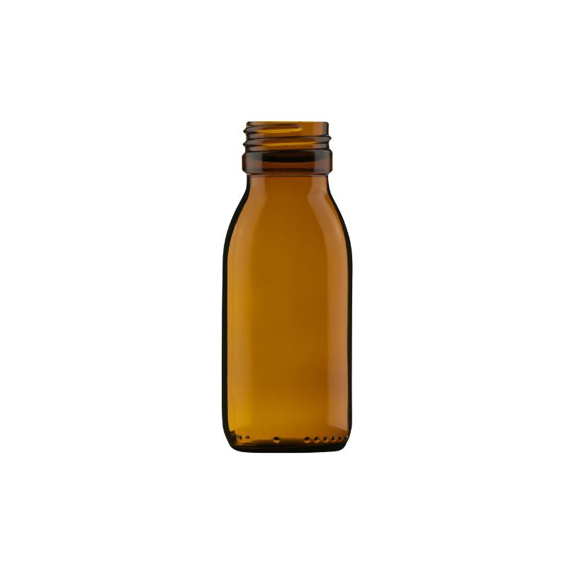 liten amber brun glasflaska Syrup till kosmetik 60 ml