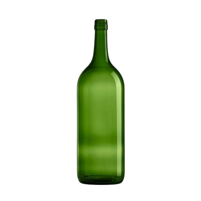 Grön glasflaska 1500ml för drycker och livsmedel