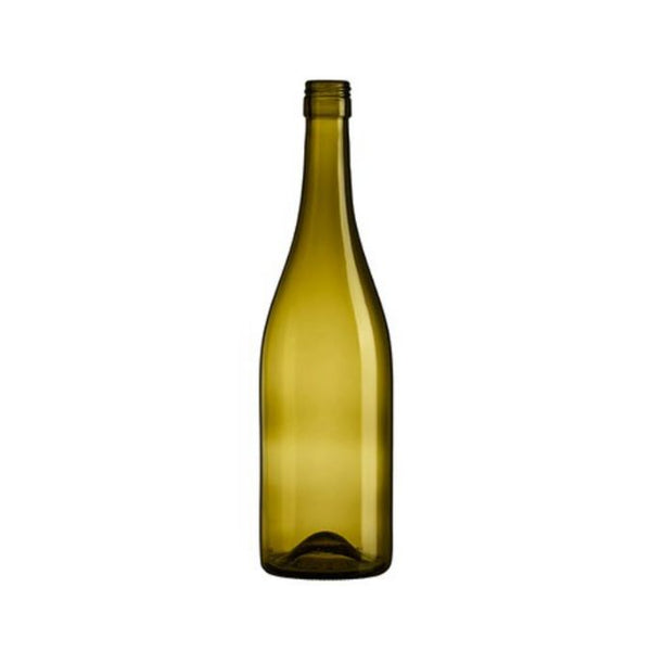 Grön glasflaska 750ml med skruvkork vin