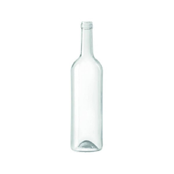 Transparent glasflaska för drycker och livsmedel
