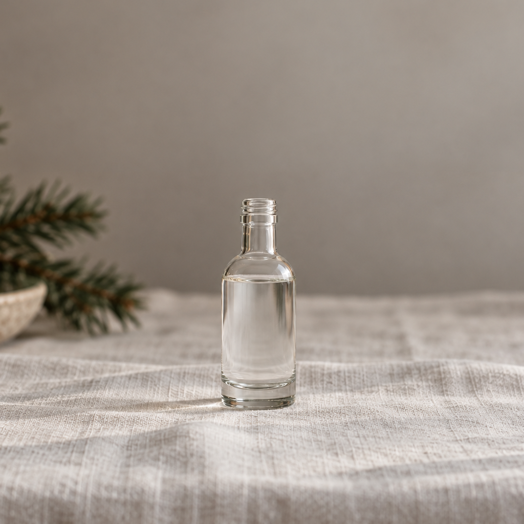 liten glasflaska 50 ml till snaps och sprit