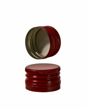 Red aluminum screw cap, 28x18 mm - TE seal.