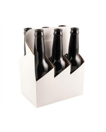 Flasklåda Carryhome 6-pack vit - kartong till flaskor