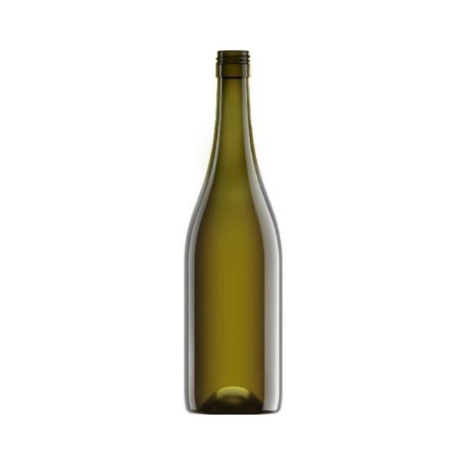 Vinflaska 750 ml Bourgogne, skruvkapsyl - brun