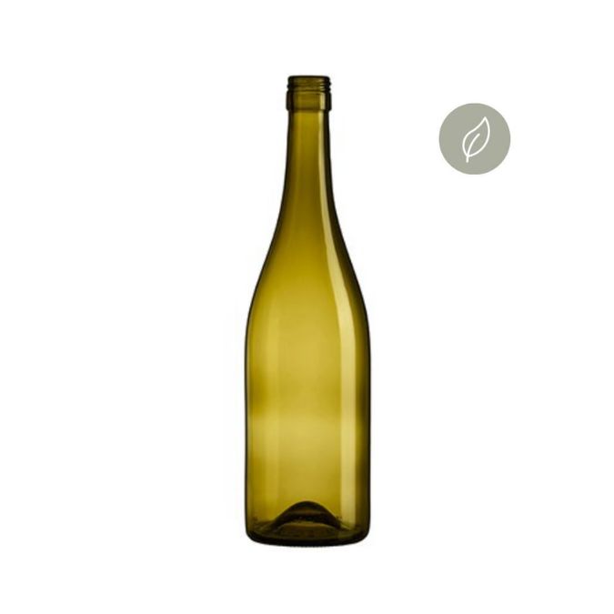 Vinflaska 750 ml Bourgogne, skruvkapsyl - grön