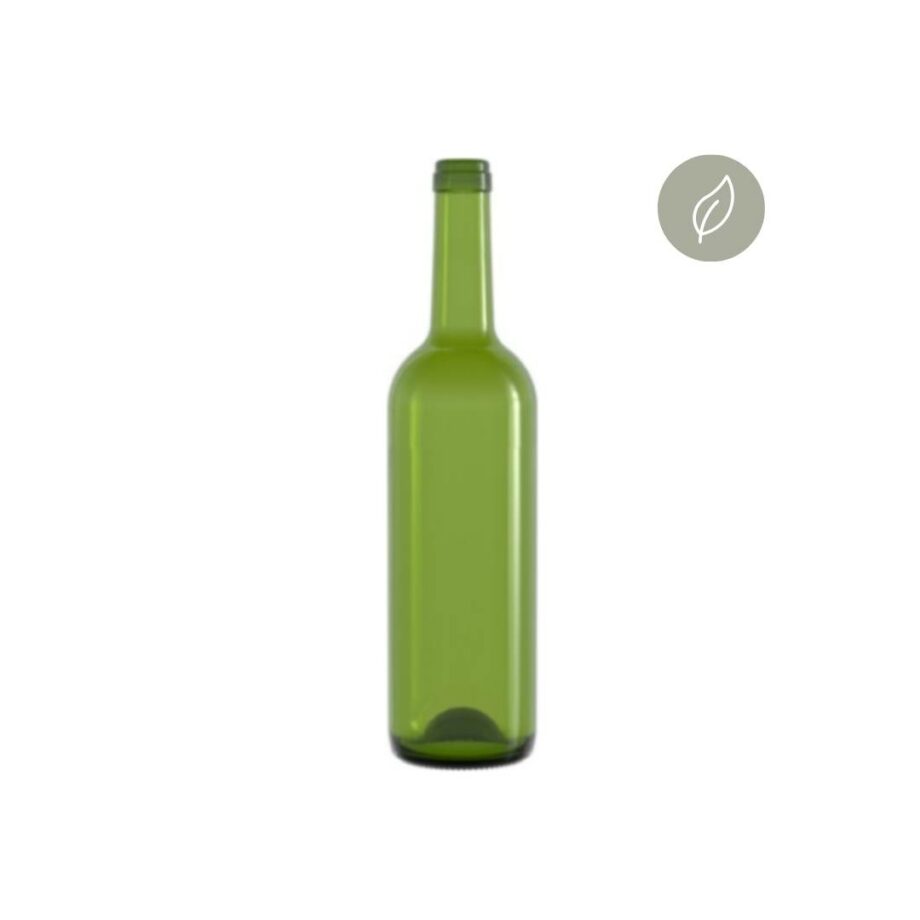 Vinflaska Bordeaux med vinkork, 750 ml - Lättviktsflaska