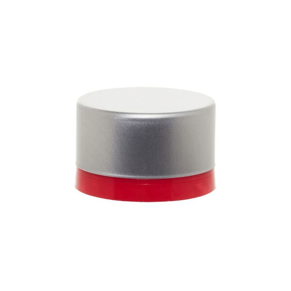 Lyxkapsyl MCA 28 mm - silver/röd
