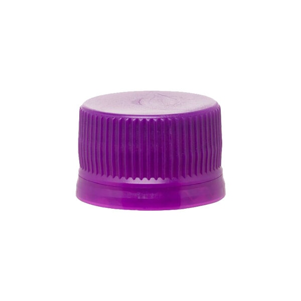Purple plastic cap, 28 mm