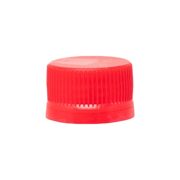 Red plastic caps, 28 mm
