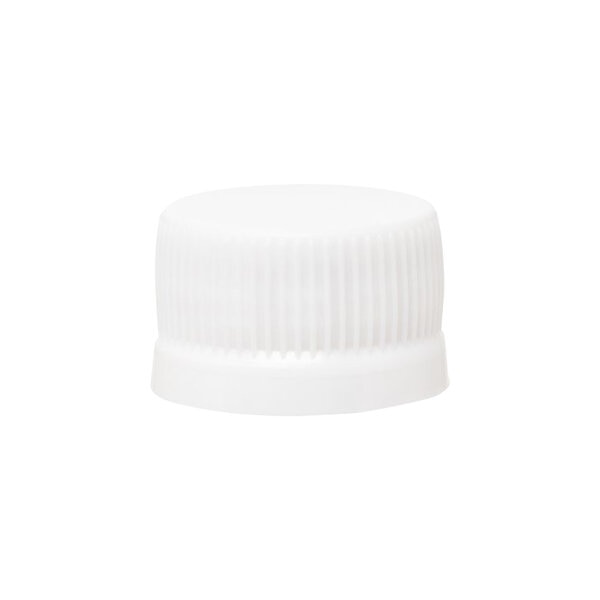 White plastic caps, 28 mm
