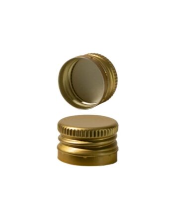Screw cap - Gold - 16 mm PP - threaded with ring