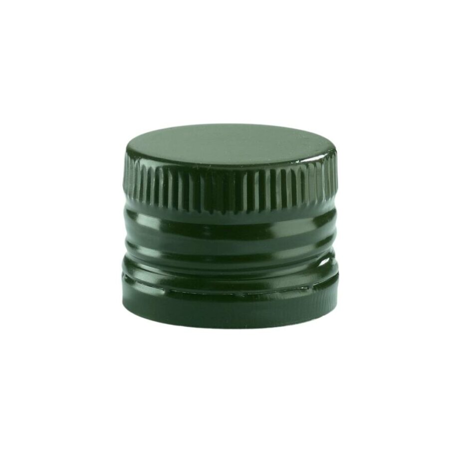 Screw cap for oil and vinegar, preserved with brewing ring - green