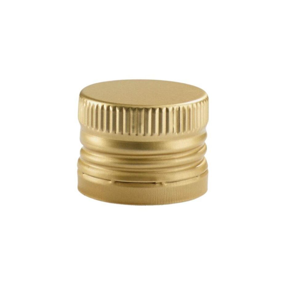 Screw cap for oil and vinegar, pre-wetted with break ring - gold