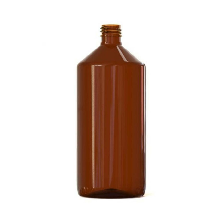 Brun Plastflaska Pharma - 1 liter