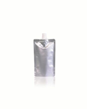100 ml Stand up pouch with spout - aluminium / silver