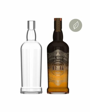 Glass bottle 700 ml Gora - whiskey bottle / rum bottle